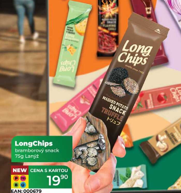 LongChips bramborový snack 75g Lanýž 
