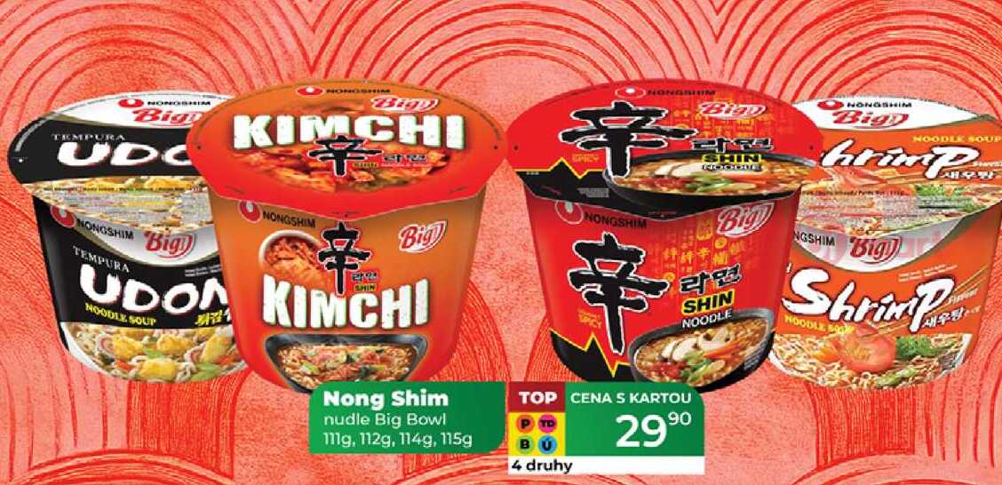 Nong Shim nudle Big Bowl 11g, 112g, 114g, 115g 