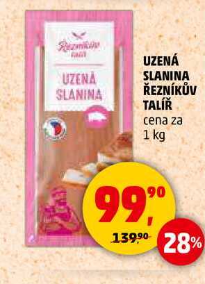 UZENÁ SLANINA ŘEZNÍKŮV TALÍŘ, 1 kg 
