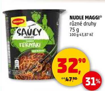 NUDLE MAGGI různé druhy, 75 g