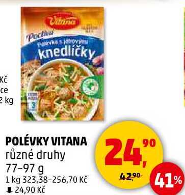 POLÉVKY VITANA různé druhy, 77-97 g 