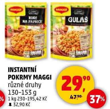INSTANTNÍ POKRMY MAGGI různé druhy, 130-153 g 