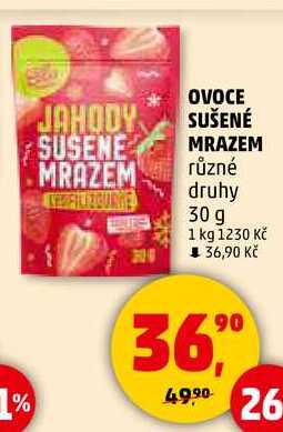 OVOCE SUŠENÉ MRAZEM různé druhy, 30 g  