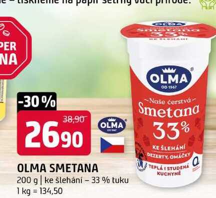 Olma smetana 33% 200g