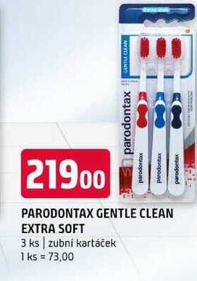 PARODONTAX GENTLE CLEAN EXTRA SOFT 3 ks zubní kartáček