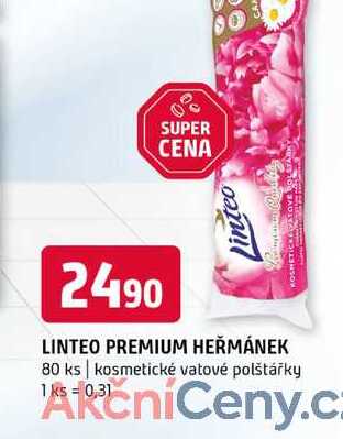 LINTEO PREMIUM HEŘMÁNEK MOSHETIC 80 ks kosmetické vatové polštářky 