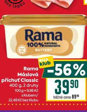 Rama Máslová příchuť Classic 400 g