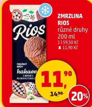 ZMRZLINA RIOS různé druhy, 200 ml