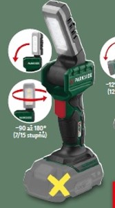 PARKSIDE® 20 V Aku ruční LED reflektor 3 W