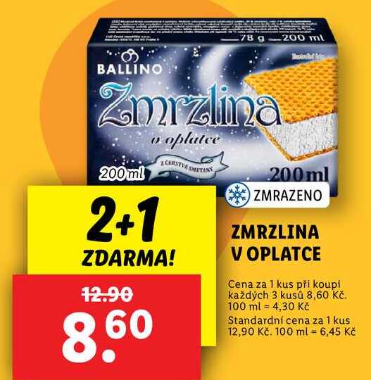 ZMRZLINA V OPLATCE, 200 ml