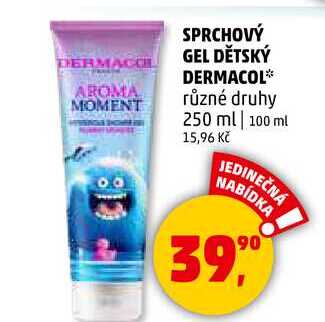 SPRCHOVÝ GEL DĚTSKÝ DERMACOL různé druhy, 250 ml 