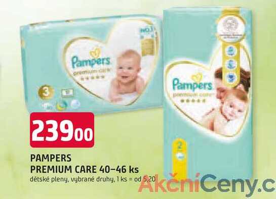 Pampers premum care dětské pleny, vybrané druhy