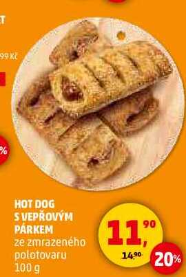 HOT DOG SVEPŘOVÝM PÁRKEM, 100 g