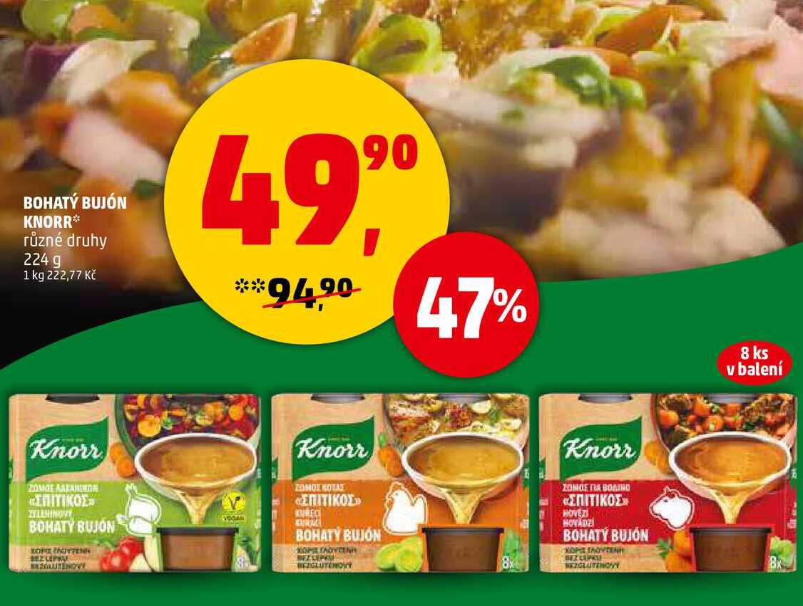 BOHATÝ BUJÓN KNORR různé druhy, 224 g 