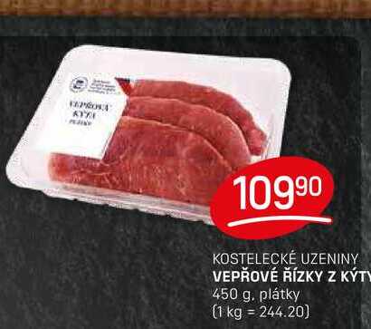 VEPŘOVÉ ŘÍZKY Z KÝTY 450 g 