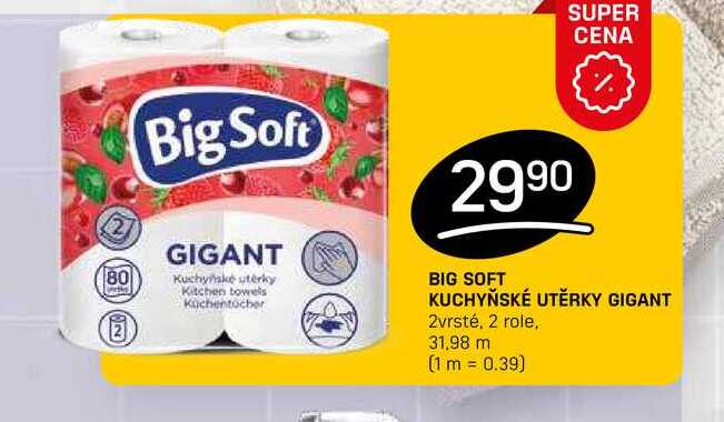 BIG SOFT KUCHYŇSKÉ UTĚRKY GIGANT 2vrsté, 2 role