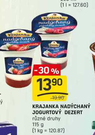 KRAJANKA NADÝCHANÝ JOGURTOVÝ DEZERT různé druhy 115 g 