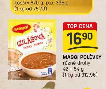 MAGGI POLÉVKY různé druhy 42-54 g