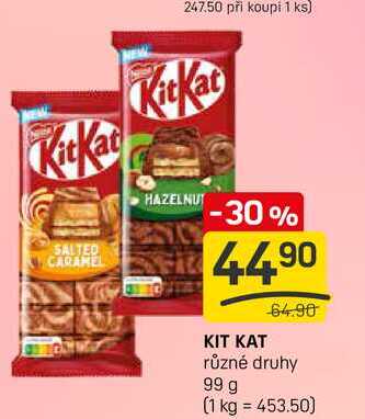 KIT KAT různé druhy 99 g