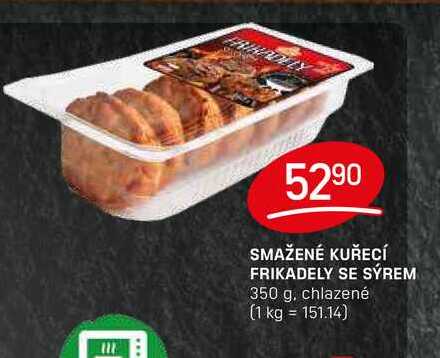 SMAŽENÉ KUŘECÍ FRIKADELY SE SÝREM 350 g, chlazené