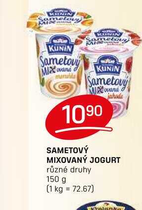 SAMETOVÝ MIXOVANÝ JOGURT různé druhy 150 g