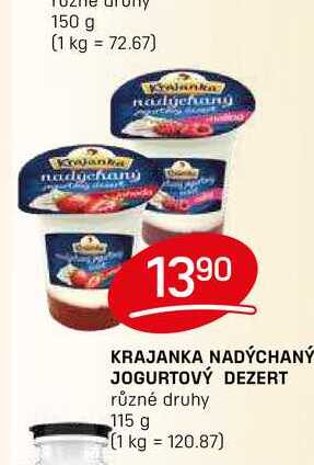 KRAJANKA NADÝCHANÝ JOGURTOVÝ DEZERT různé druhy 115 g
