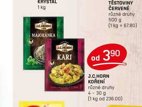 J.C.HORN KOŘENÍ různé druhy 4 - 30 g 