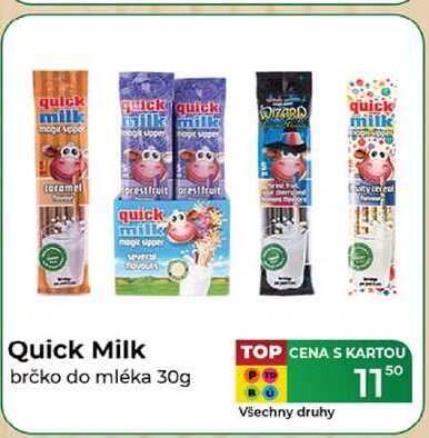 Quick Milk brčko do mléka 30g  