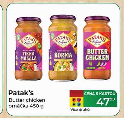 Patak's Butter chicken omáčka 450 g  