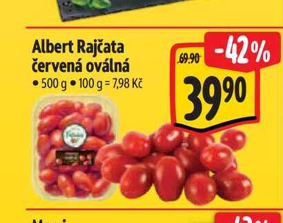 Albert Rajčata červená oválná 500 g 