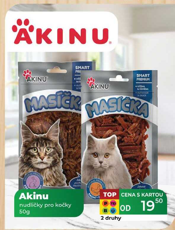 Akinu nudličky pro kočky 50g  