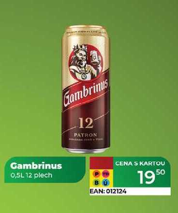 Gambrinus 0,5L 12 plech  