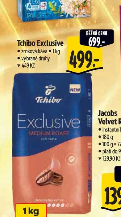 Tchibo Exclusive  zrnková káva 1kg  