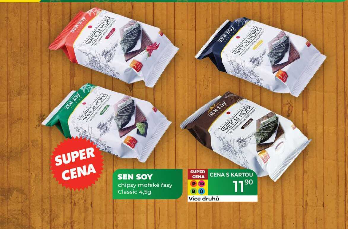 SEN SOY chipsy mořské řasy Classic 4,5 g