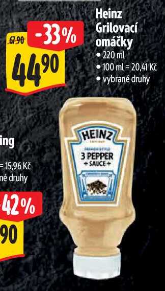  Heinz Grilovací omáčky 220 ml 