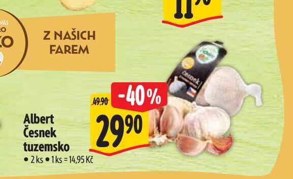 Albert Česnek tuzemsko 2 ks