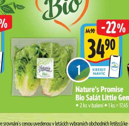 Nature's Promise Bio Salát Little Gem 2 ks