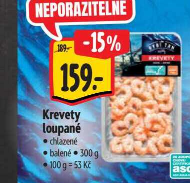 Krevety loupané 300 g