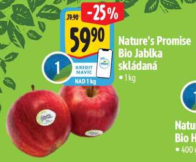 Nature's Promise Bio Jablka skládaná, 1 kg