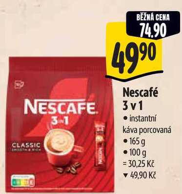   Nescafé 3v1 instantní káva porcovaná 165 g 