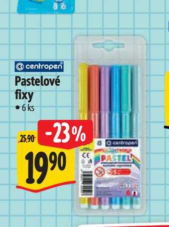  Pastelové fixy 6ks
