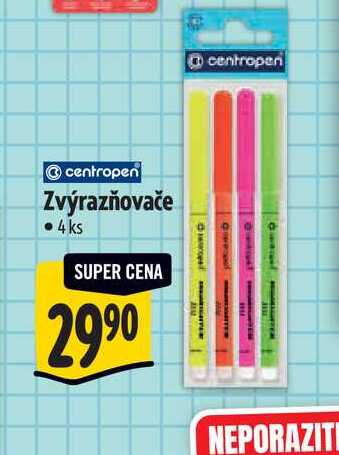  Zvýrazňovače  4 ks  