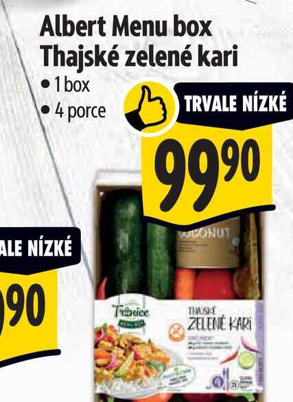 Albert Menu box Thajské zelené kari  1 box 