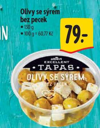  Olivy se sýrem bez pecek 130 g 