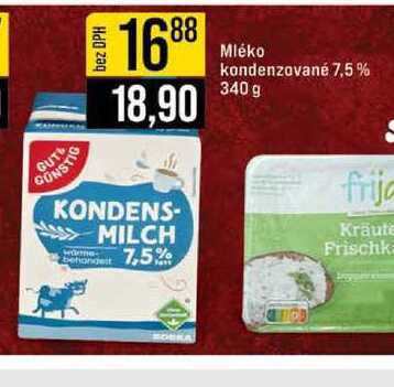 Mléko kondenzované 7,5% 340g 