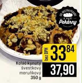 Koláč kynutý švestkový meruňkový 350 g