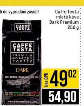 Caffe Testa mletá káva Dark Premium 250 g
