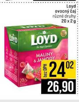 Loyd ovocný čaj různé druhy 20x2g 