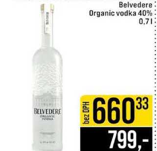 Belvedere Organic vodka 40% 0,7l