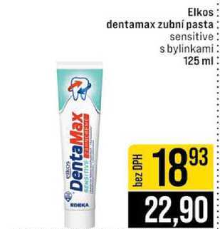 Elkos dentamax zubní pasta sensitive s bylinkami 125 ml